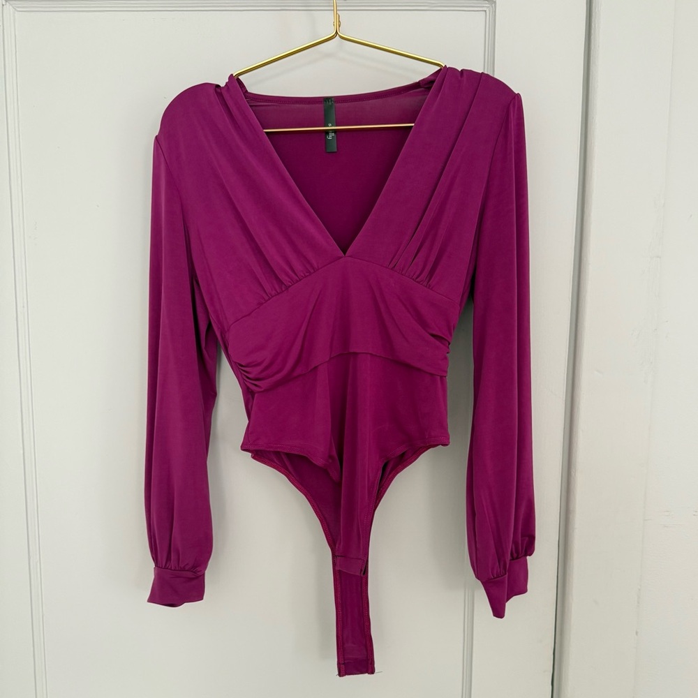 Vibrant Magenta Long Sleeve Bodysuit